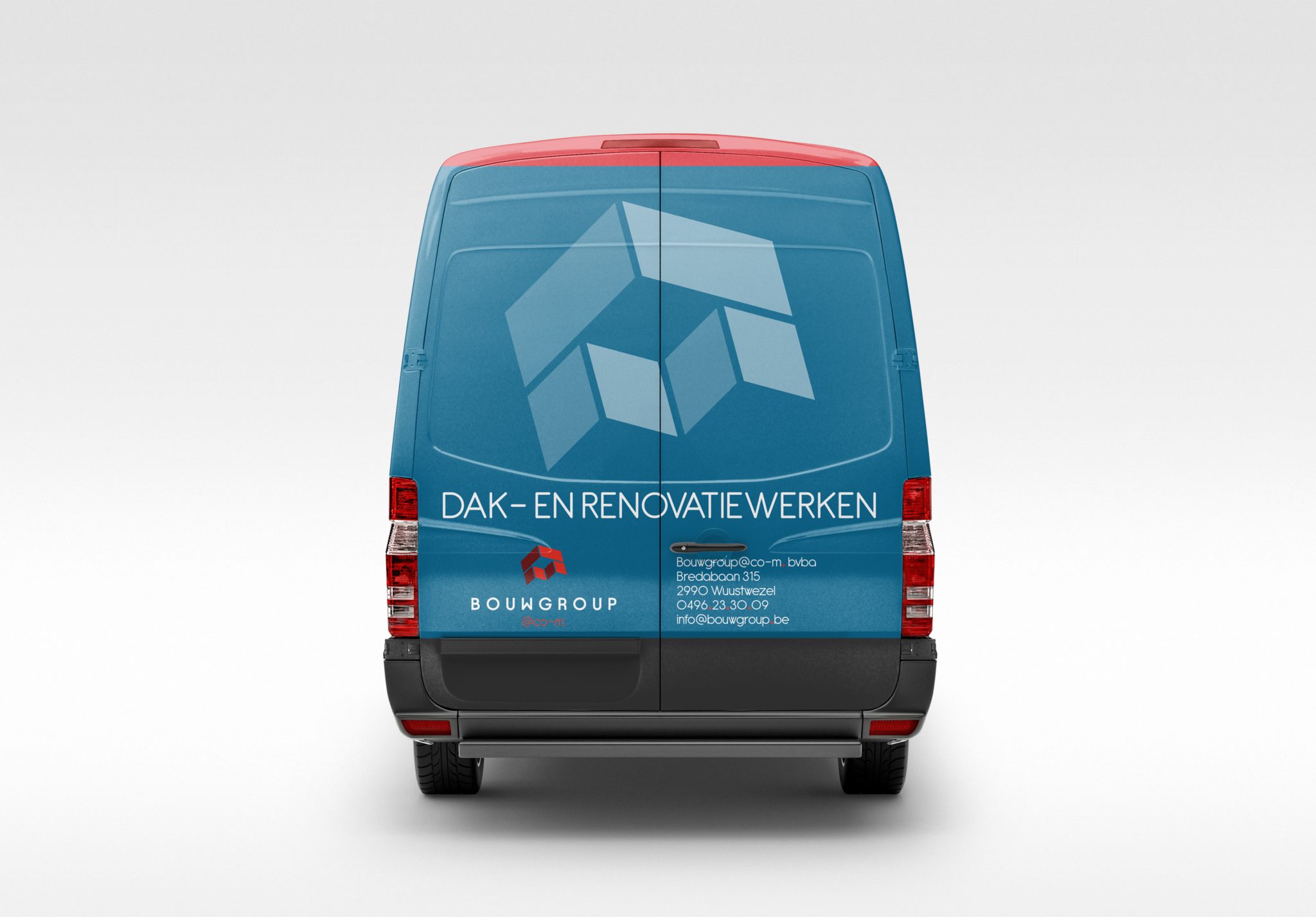Belettering voertuig Bouwgroup